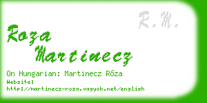 roza martinecz business card